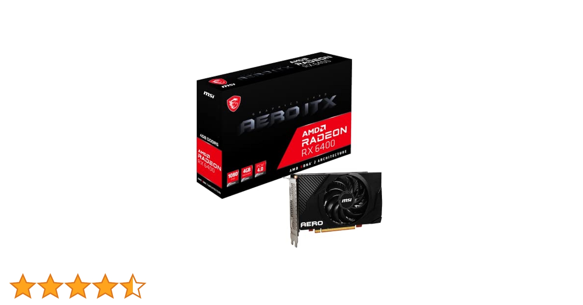 Amazon | MSI Radeon RX 6400 AERO ITX 4G グラフィックスボード